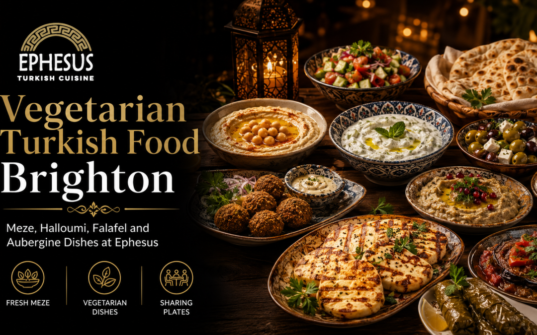 Vegetarian Turkish Food Brighton: Meze, Halloumi, Falafel and Aubergine Dishes at Ephesus